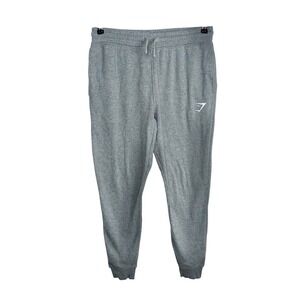 Gymshark Crest Joggers Mens Medium Gray Charcoal Marl Sweatpants